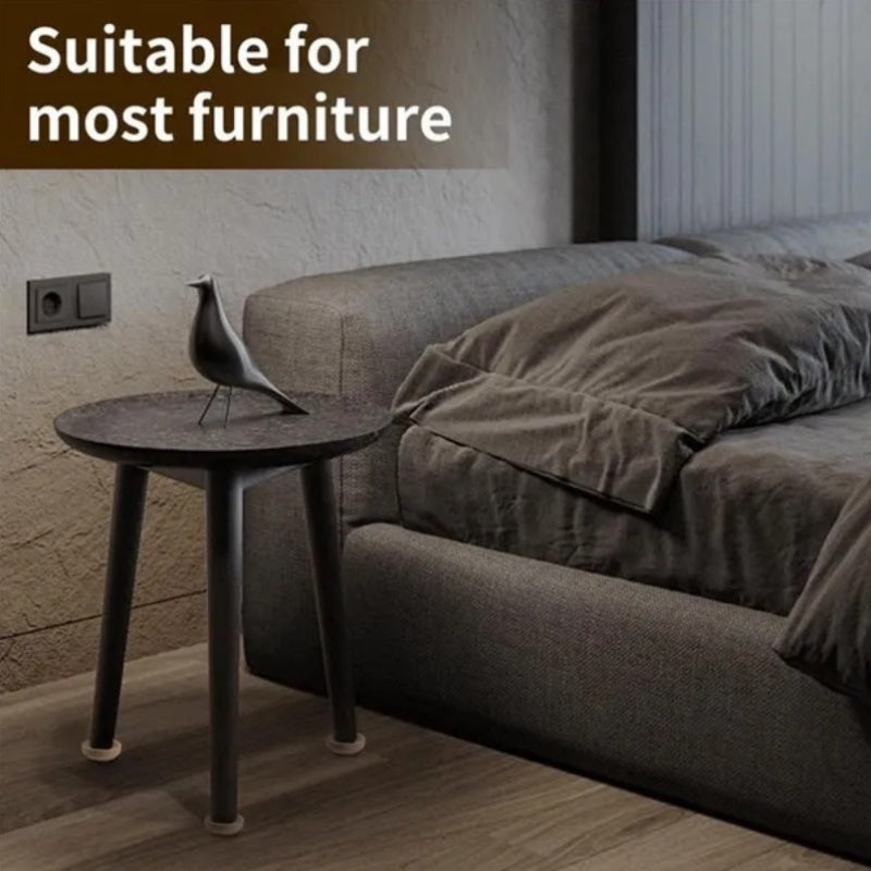 Felt Base Castor Cups Set of 4 Non-Slip Protectors for Wooden Floors Chairs