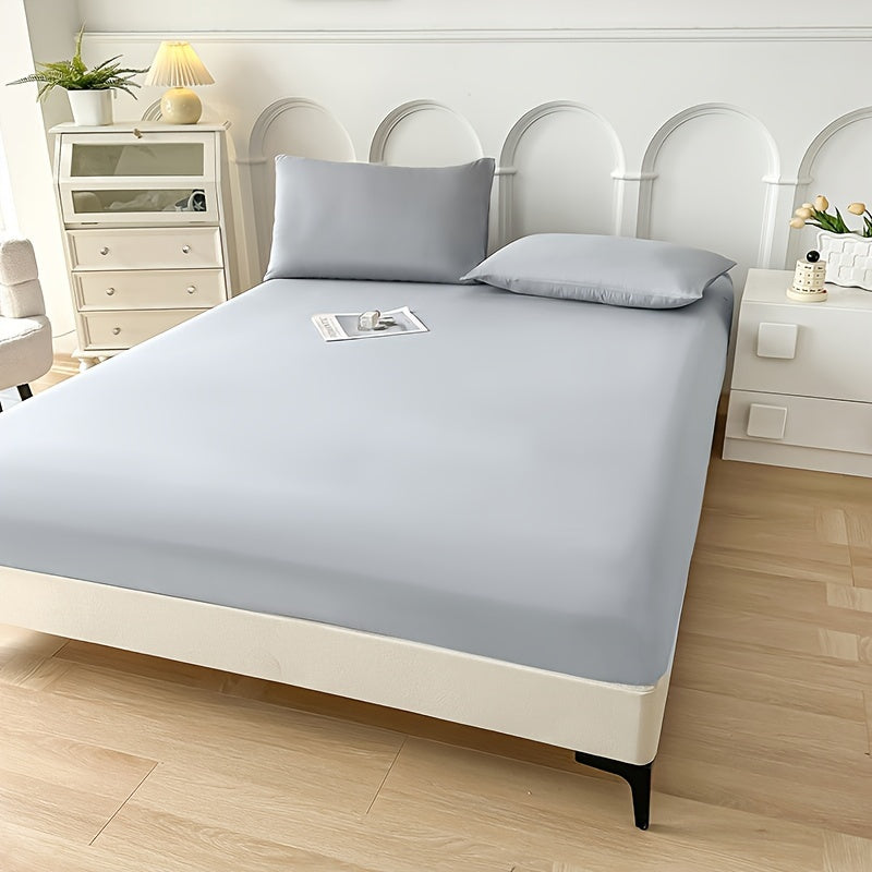Solid Color Fitted Sheet for Simmons Mattresses Brushed Finish Anti-Slip Dustproof