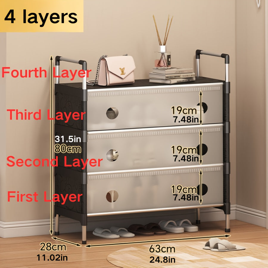 Modern Dustproof Shoe Rack with 4-7 Layers for Home Storage and Organization