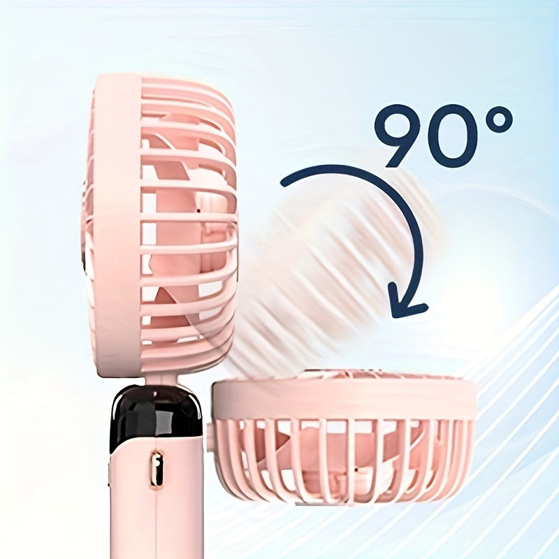 Quvvatlanadigan USB orqali zaryadlanadigan qo'l fanati, LED displey ekraniga ega va sozlanadigan asos bilan, ichki va tashqi faoliyatlar uchun ideal - ofis, yotoqxona, sayohat va lager uchun ajoyib.