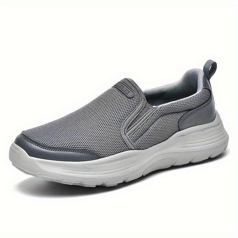 Erkaklar uchun bir rangli, havo o'tkazuvchi va tashqi faoliyatlar uchun qulay slip-on paypoqli poyabzal.