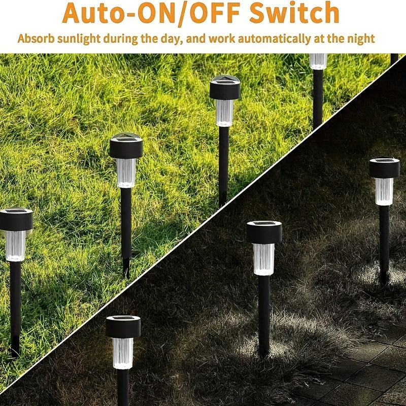 10-Pack Solar Pathway Lights Outdoor Landscape Garden Lawn Driveway Pathway Lighting