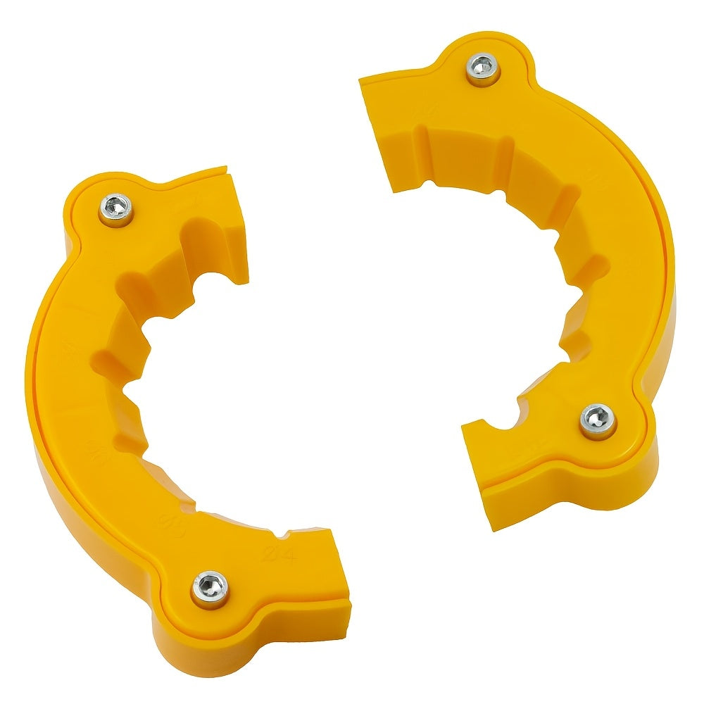 Barqaror sariq plastmassa C-turi asbob bir nechta burg'ulash burg'ulashlarini samarali tarzda qattiqlashtiradi.