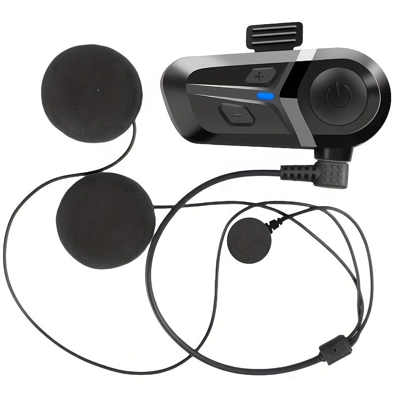 Wireless Motorcycle Helmet Headset with Music Player Call Control Type-C Rechargeable