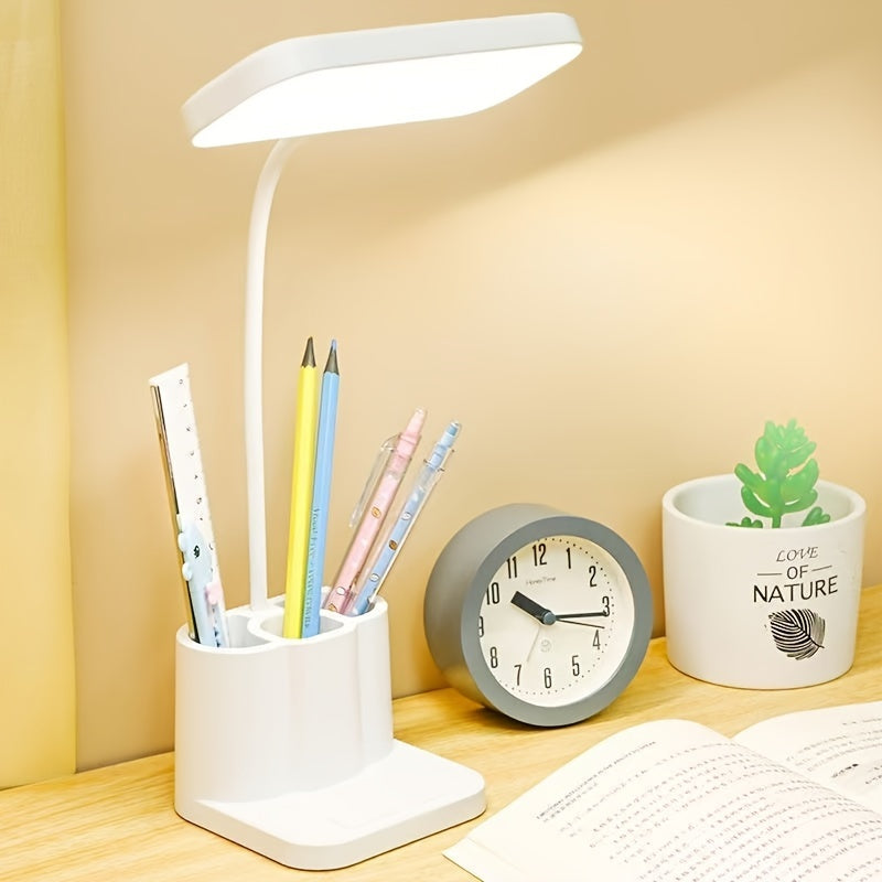 LED Desk Lamp with Eye Protection Dimmable Rechargeable USB for Dorms and Children's Bedrooms