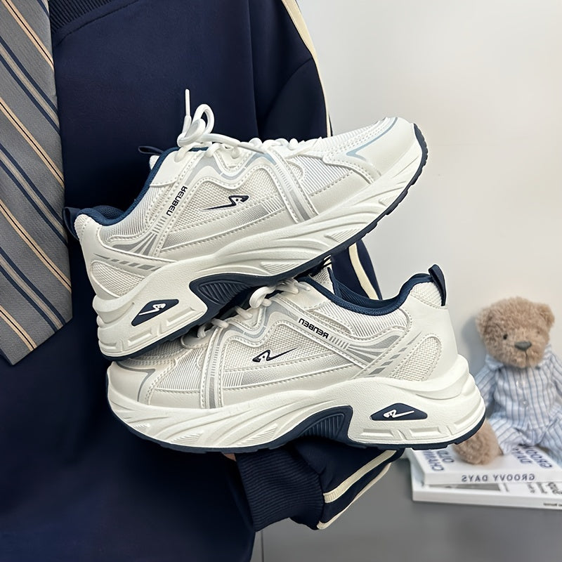 Zapatillas de malla a rayas para mujer con plataforma gruesa y suela de PVC