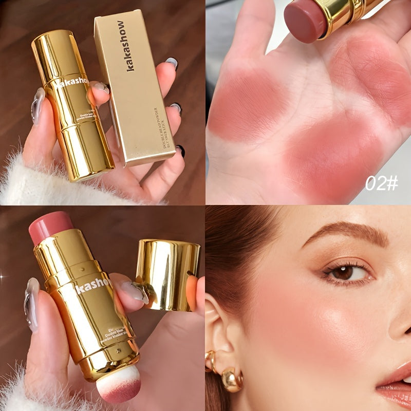 Женский водостойкий двухсторонний румяна-стик с матовым финишем, наслоение покрытия, оранжевый, розовый, красный