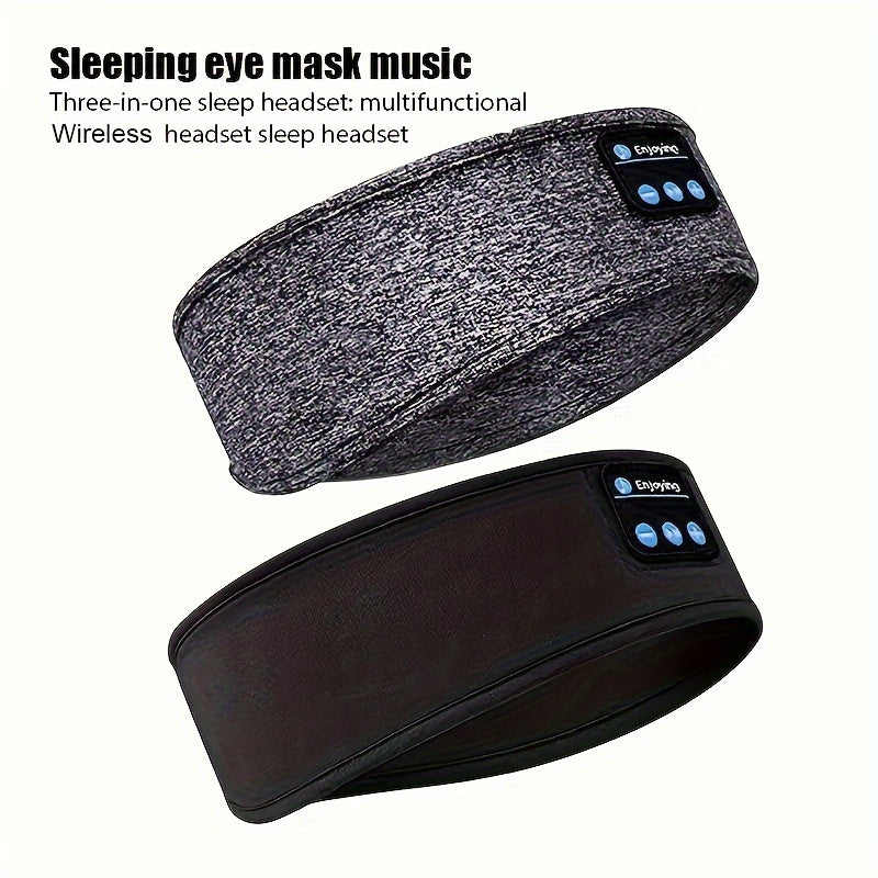 Wireless Sleep Headphones Headband 3-in-1 Eye Mask with Volume Control for Side Sleepers
