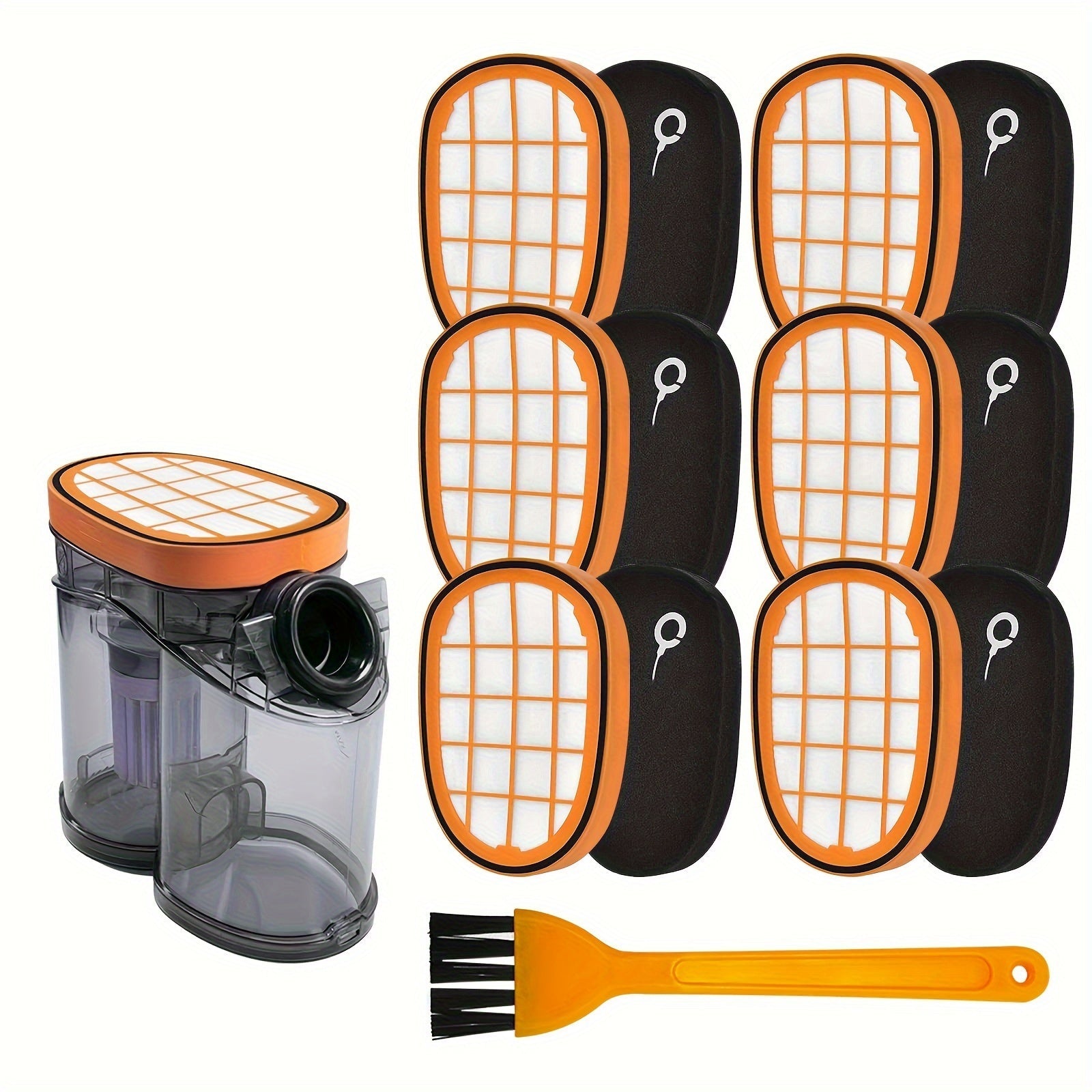 Filtro de aspiradora lavable premium de 6 unidades para aspiradoras de mano sin cable