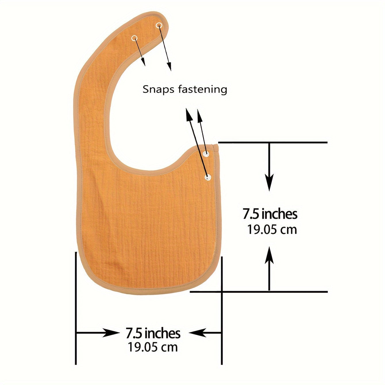 Juego de 8 baberos de algodón de gasa para bebé, absorbentes, transpirables, suaves, multicolores, ajustables con broche