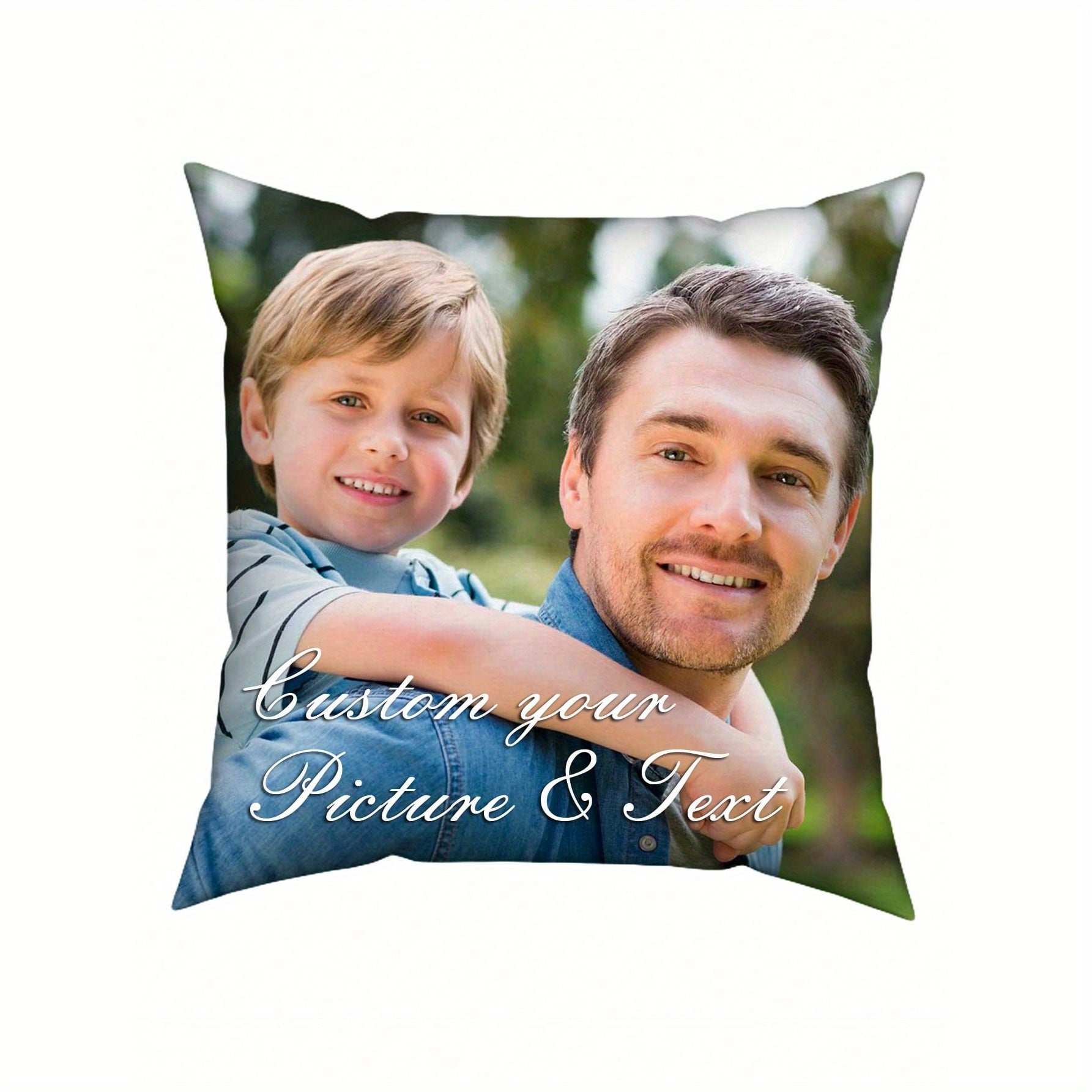 Customizable Square Throw Pillow Cover Polyester Blend Soft Cushion Case for Gifts