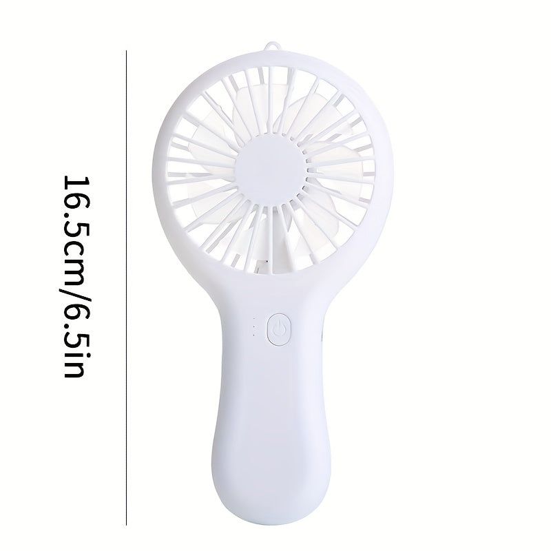 Portable Handheld Fan with 3 Speeds USB Rechargeable Lightweight for Travel Office Outdoor in Pastel Colors