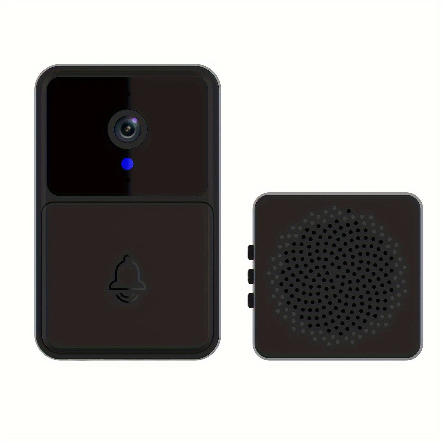 Smart WiFi Doorbell with HD Camera Night Vision Two-Way Audio Motion Detection Black