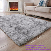 Plush Shaggy Area Rug Soft Polyester Fiber Easy to Clean Stain Resistant