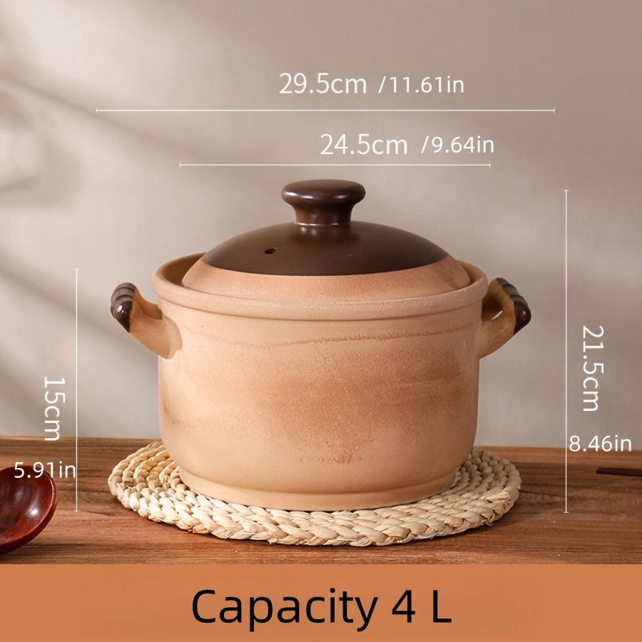 Представляем набор керамических кастрюль 1Set, жаропрочную кухонную посуду, совместимую с газовыми плитами и духовками. Этот набор идеально подходит для приготовления рагу и имеет большую емкость 135,28 унций, что делает его подходящим для 4-5 человек.