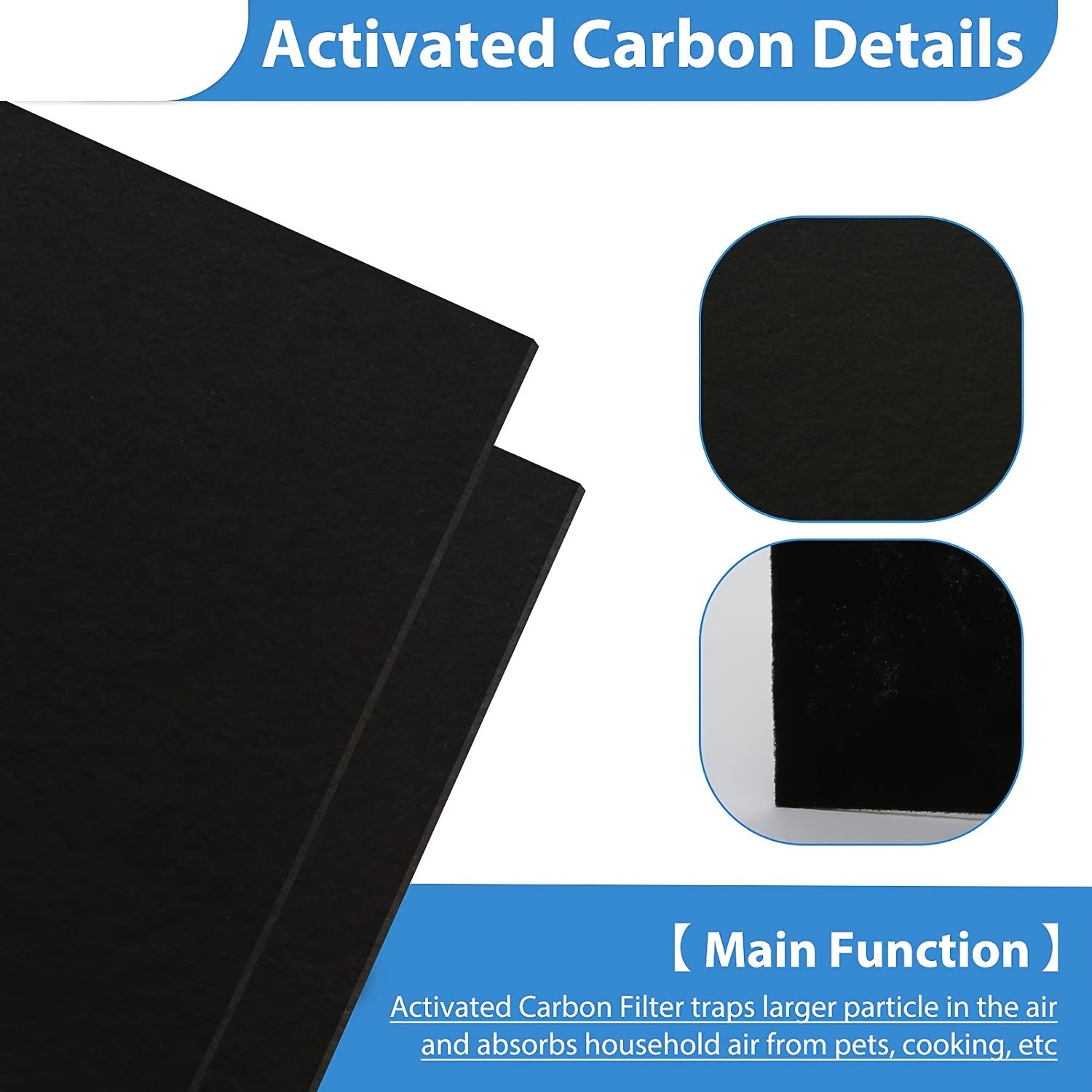 Winix AM90 C535 5300-2 bilan mos keladigan 4 ta paket faol uglerodli oldindan filtrlash uchun havo tozalagichlar