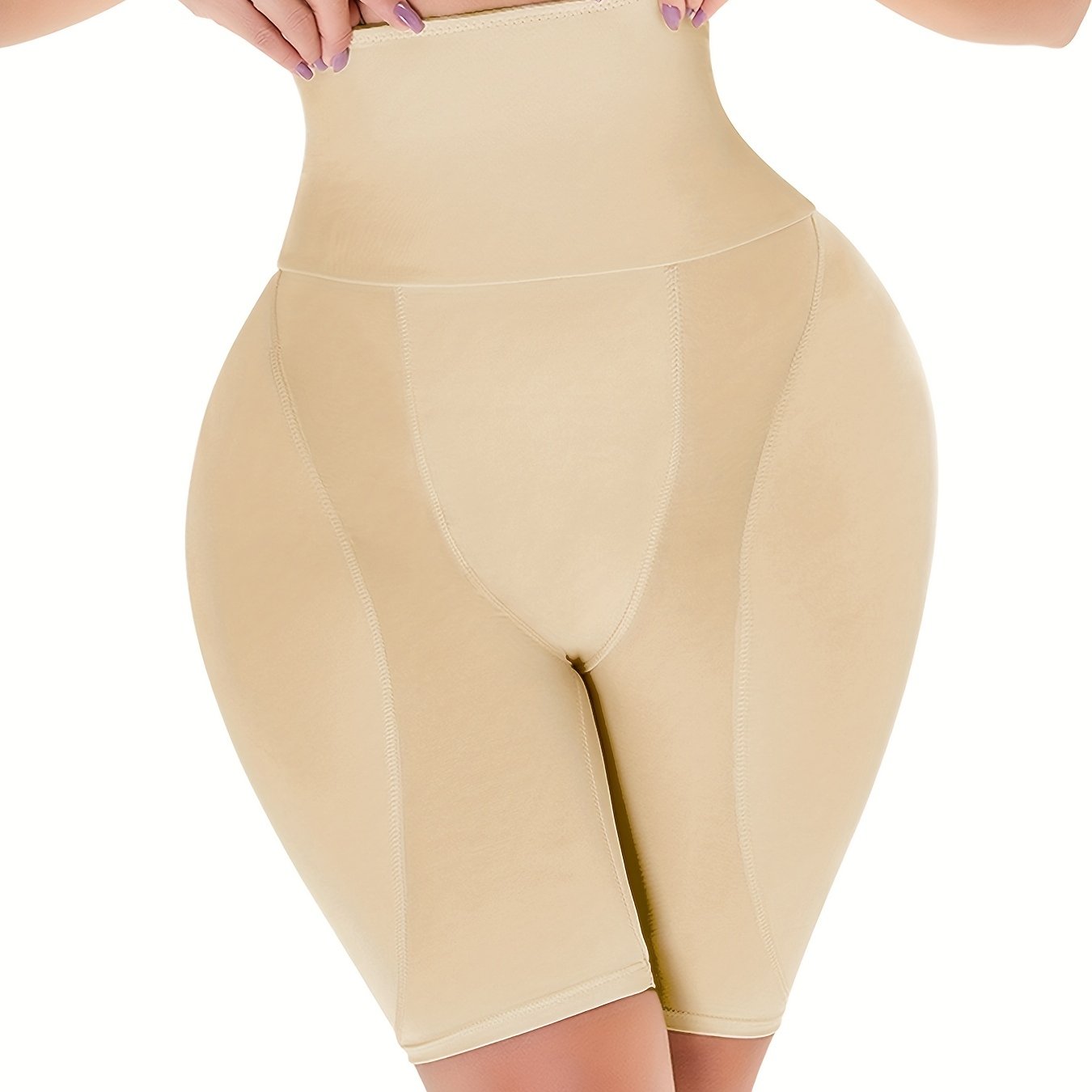 Bragas moldeadoras sin costuras para mujer, control de abdomen, levantamiento de glúteos, color sólido, spandex y poliéster