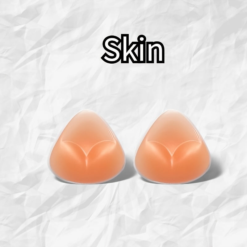 Silicone Triangle Bra Pads Solid Color Reusable Swimwear Bikinis Insert Pads