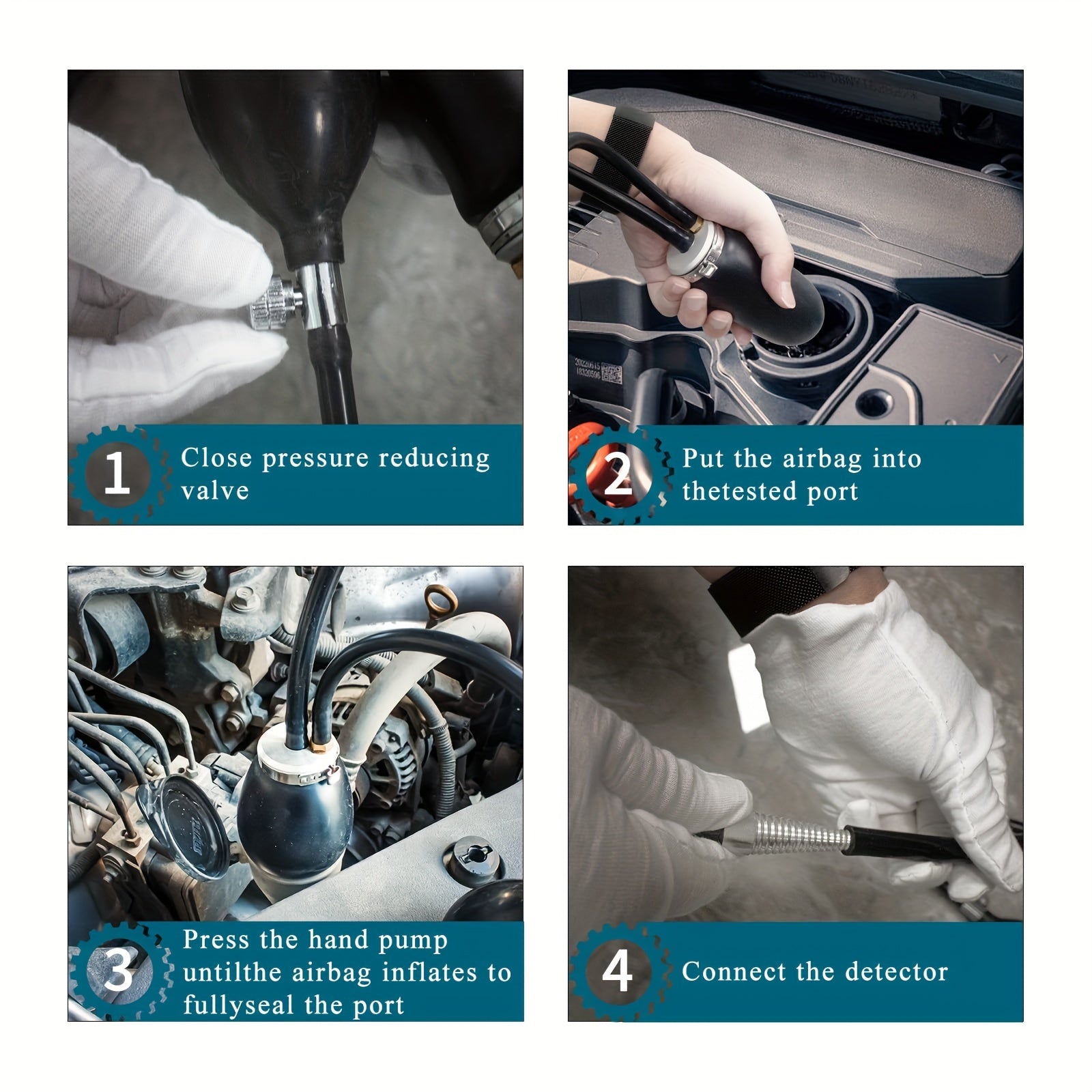 Universal Automotive Smoke Machine Intake Bladder Easy Intake Adapter