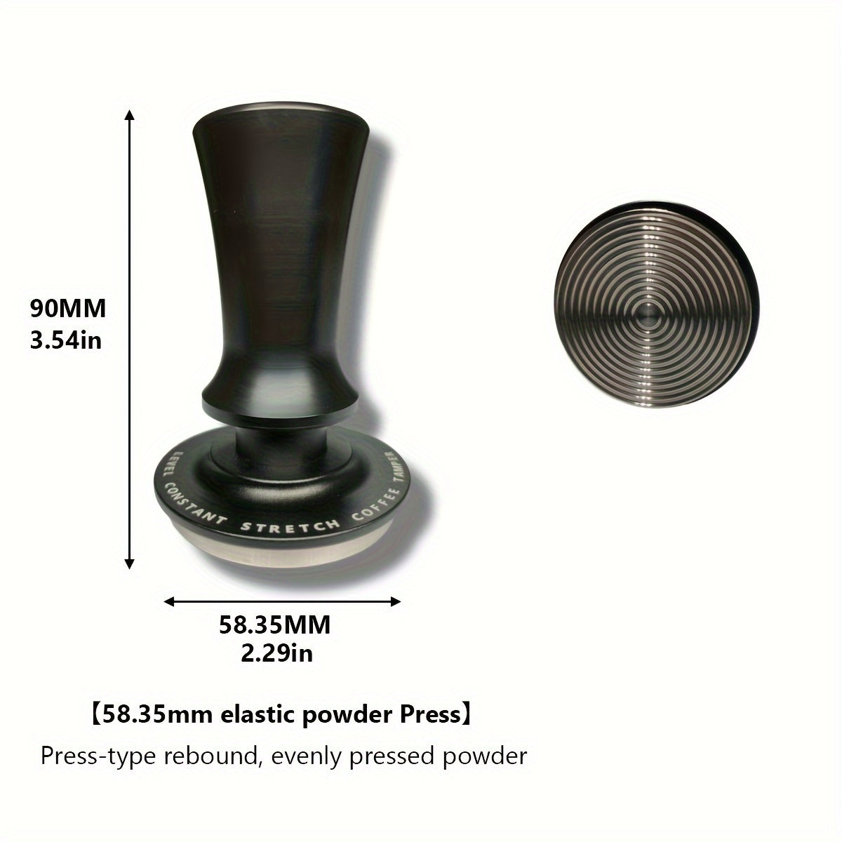 Stainless Steel Espresso Tamper 51/53/53.7/58mm Calibrated Spring Ripple Base