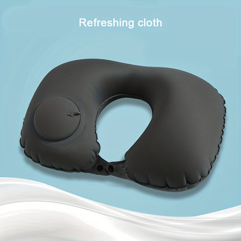 Inflatable Travel Pillow U-Shaped Portable Comfortable for Airplanes and Office