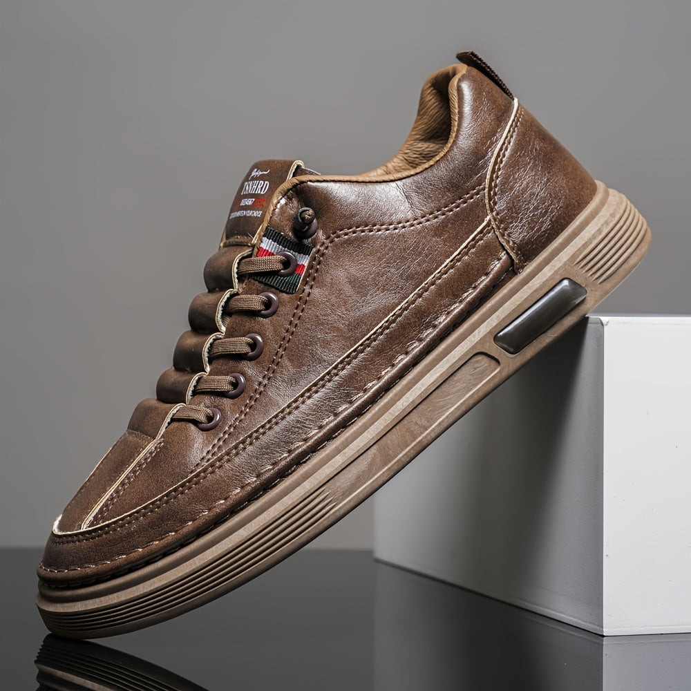 Men's Casual Sports Sneakers with PVC Sole and PU Upper