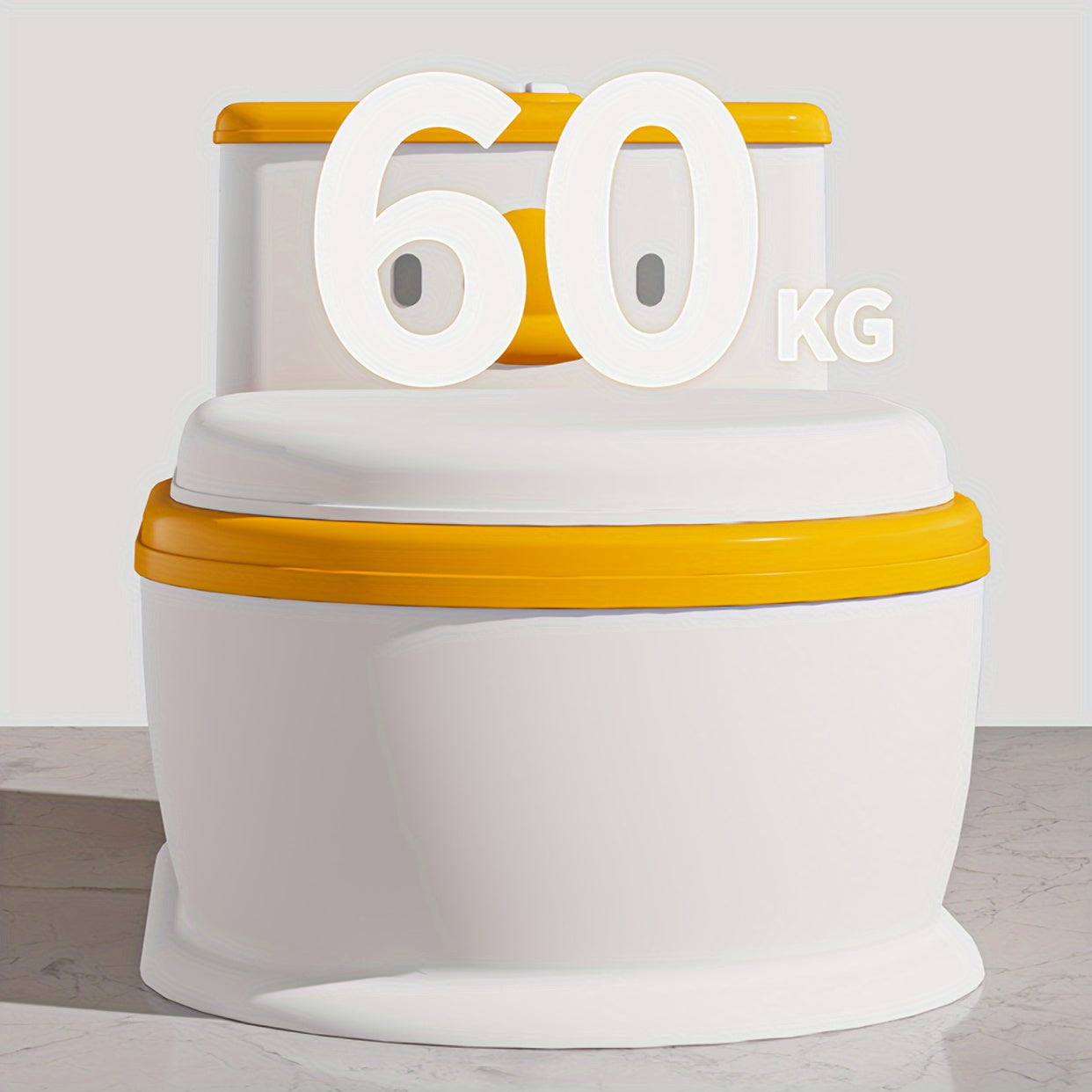 Bolalar uchun ijodiy multfilm dizayni portativ hojatxona - Yosh bolalar uchun qiziqarli o'rdak mavzusidagi, mustahkam plastik potty tayyorlash o'rindig'i