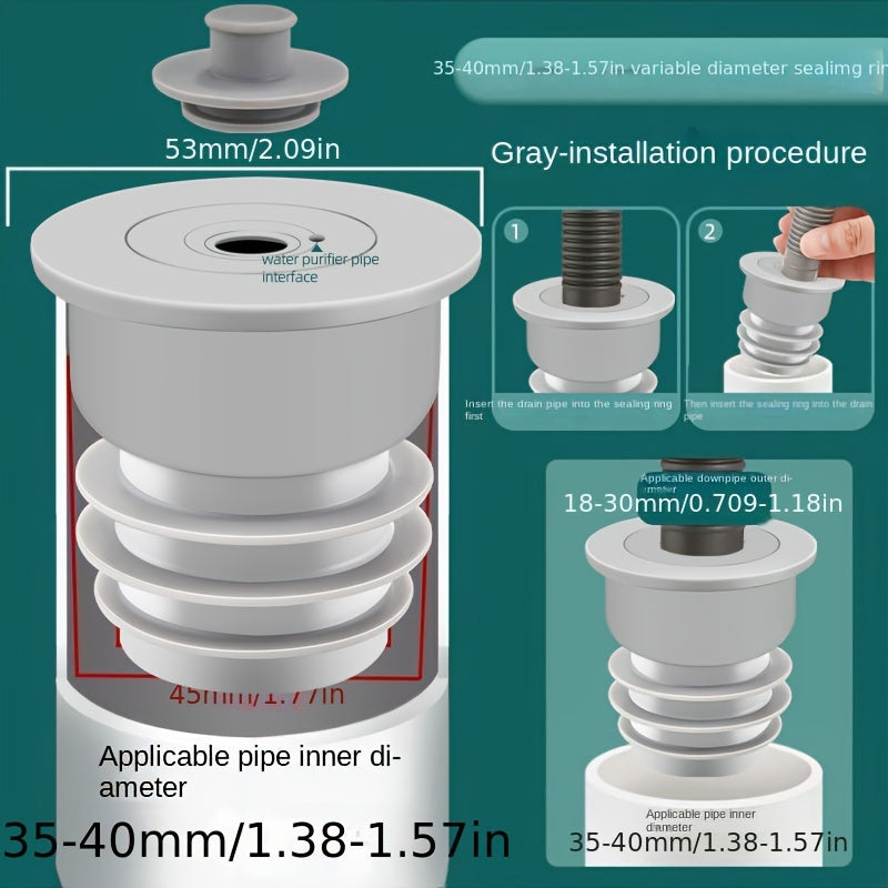 Tapón de drenaje para desagües domésticos y mangueras de lavadora
