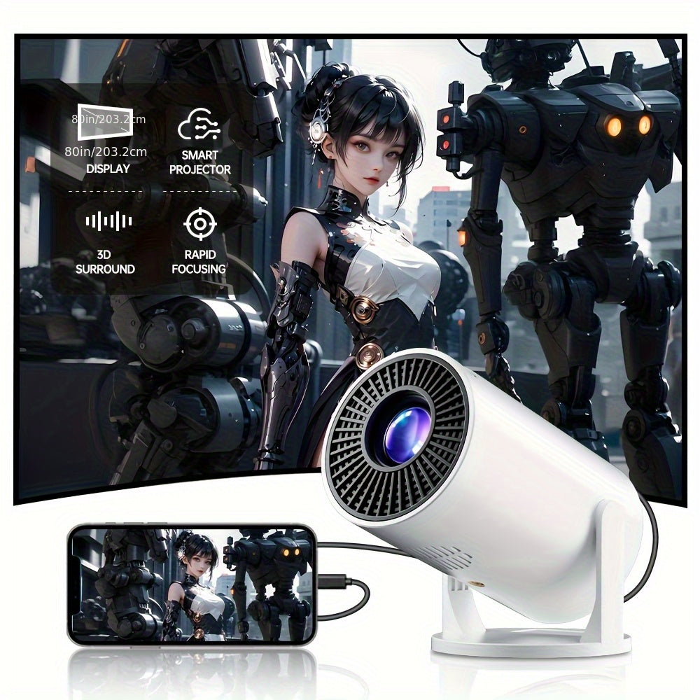 Mini Portable White Projector 1080P Support USB AV SD Laptop 3D Remote