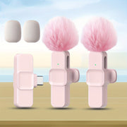 Wireless Lavalier Microphone USB-C Omnidirectional for Live Streaming Vlogging Interviews