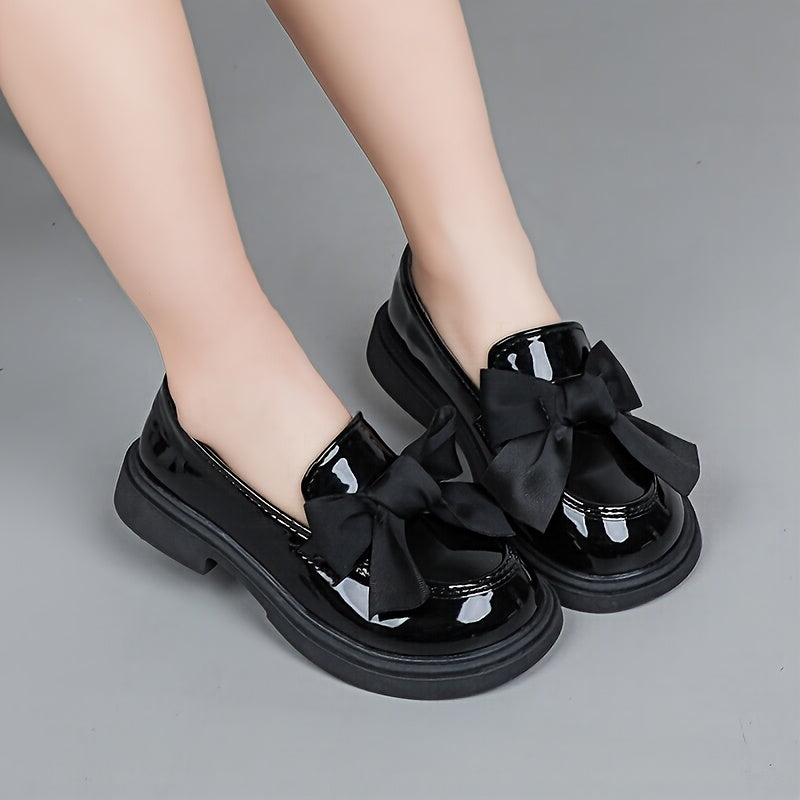 Girls' Flat Shoes Bow-Knot Casual Slip-On Non-Slip Rubber Sole for Ages 14 and Under