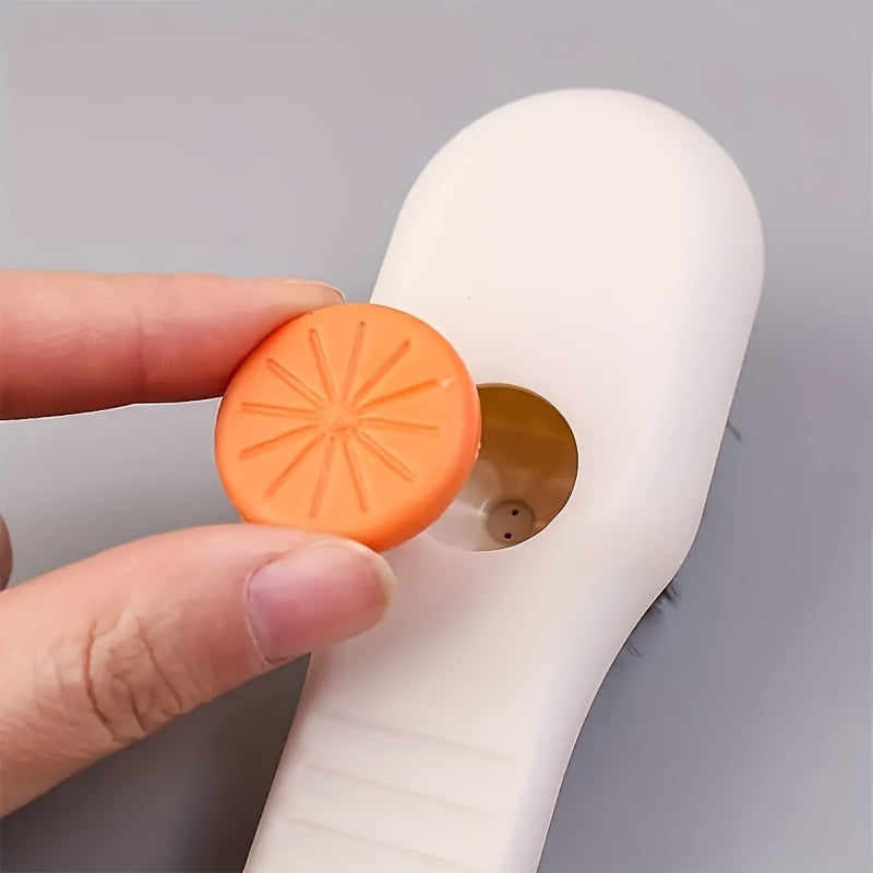 Ergonomic Shoe Brush with Long Handle Built-in Soap Dispenser Soft Bristles for Shoes Boots Jewelry