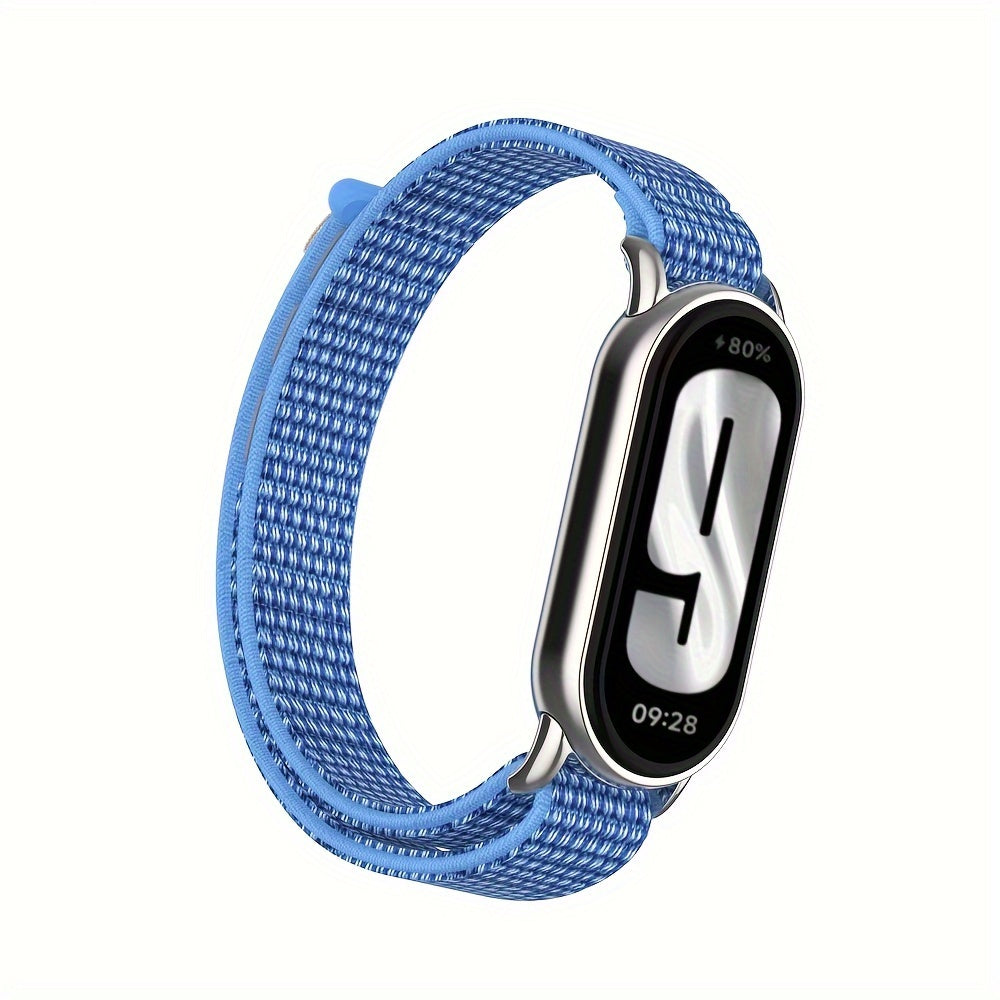 Nylon Loop Strap for Smartwatch Compatible with Mi Band 8 9 9 NFC Polyamide Water-Resistant Not Water Resistant