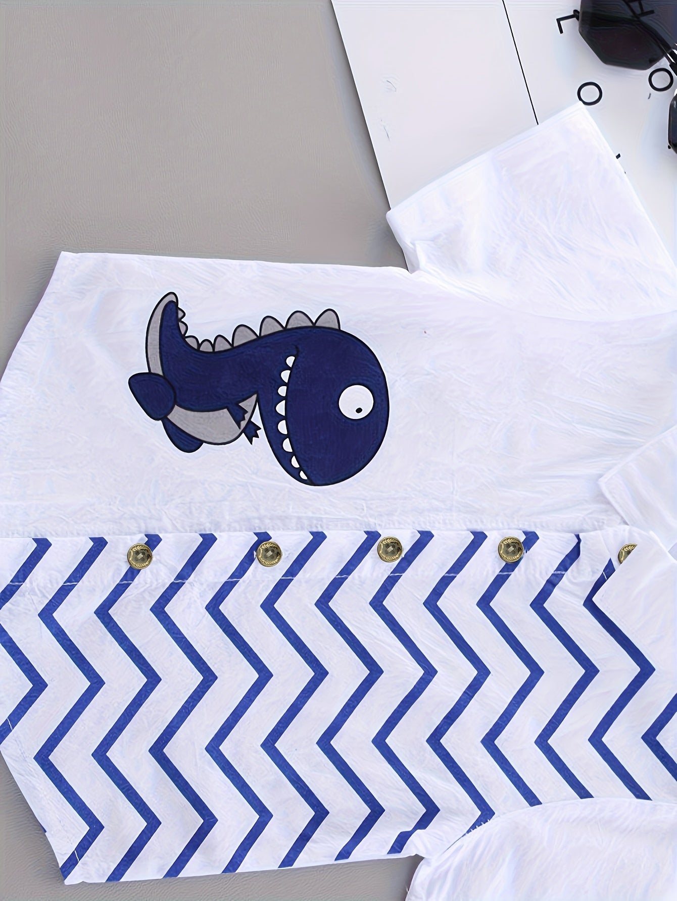 Boys Dinosaur Cartoon Shirt and Shorts Set Cotton Blend Casual Summer Outfit for Kids