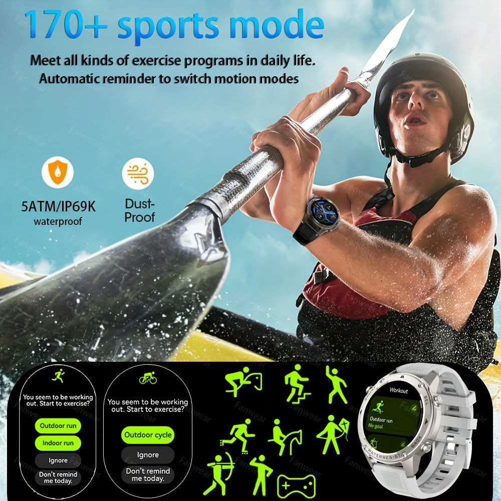 GPS Smart Watch for Outdoor Enthusiasts with Compass Altitude Swimming and Sports Modes