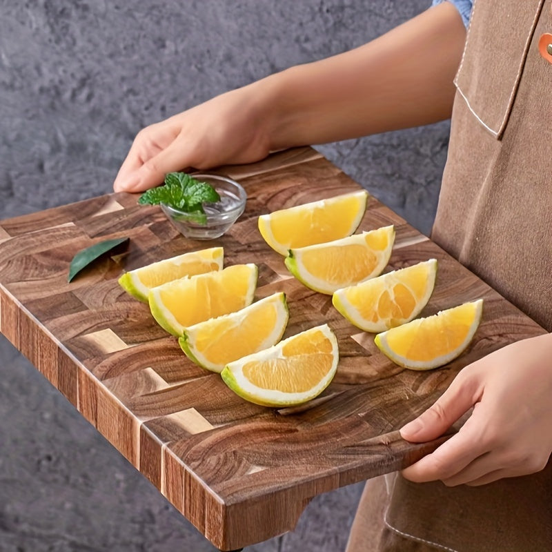Acacia Wood Cutting Board Sturdy Anti-Skid Kitchen Chopping Block for Slicing