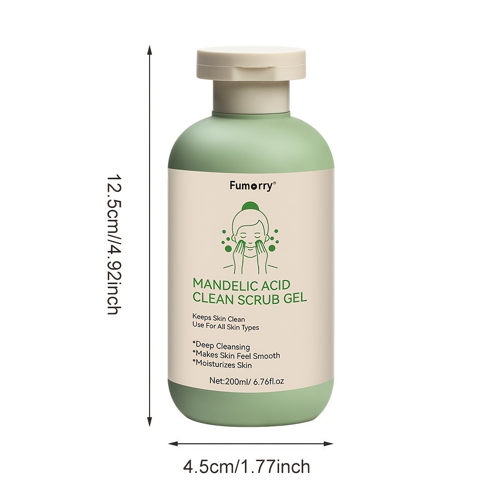 Aloe, Atirgul va Romashka bilan Mandelik Kislota Tozalovchi Gel - yuz va tanaga mo'ljallangan namlantiruvchi skrab, barcha teri turlari uchun mos, 7.05oz.