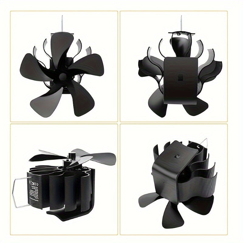 Qora 5-bladli issiqlik bilan ishlaydigan pech fanati uchun yog'och va granulalar pechlari