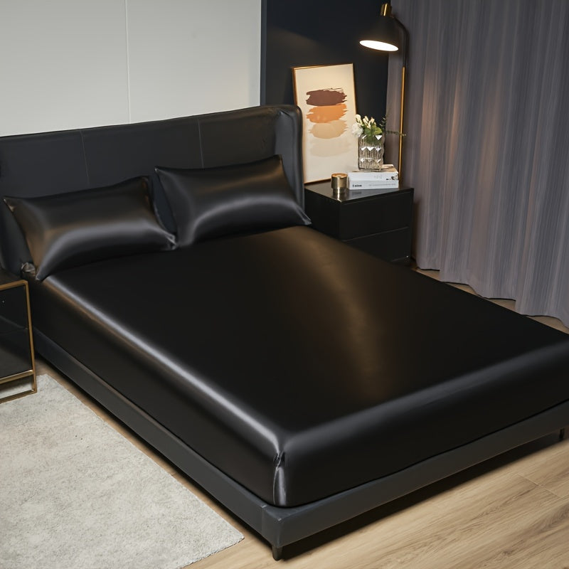 Набор постельного белья из сатина с глубокими карманами, простыня на резинке и наволочки