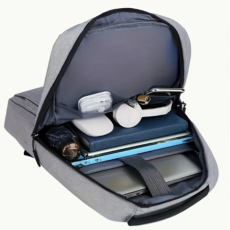 Durable Nylon Travel Backpack with Laptop Compartment Adjustable Straps Multi-Compartment for Commuting School Office Outdoor