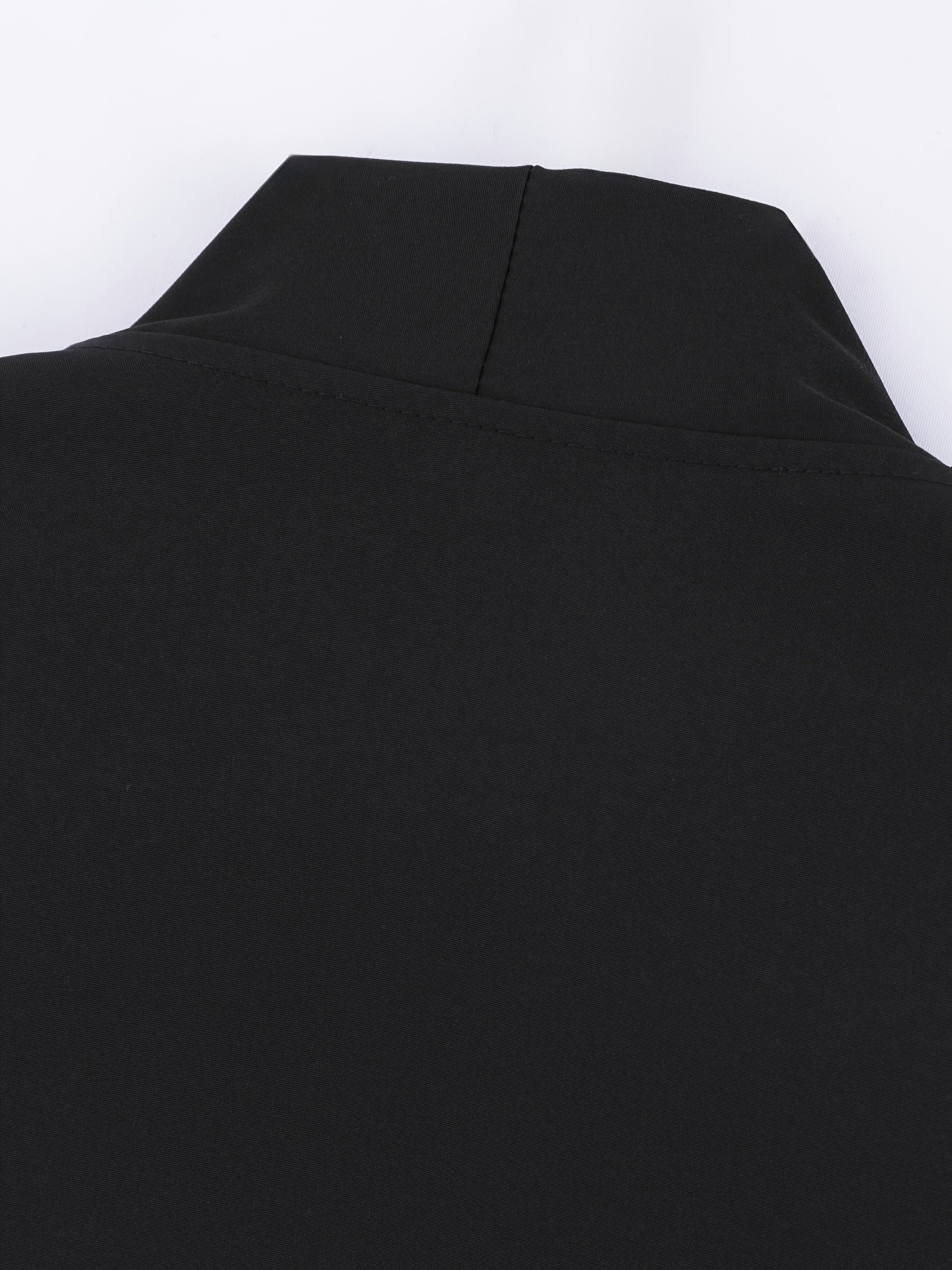 Men's Summer Kimono Shirt Casual Solid Color Three-Quarter Sleeve Open Placket Polyester