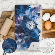 2-Pack Plush Kitchen Towels Cosmic Brain Space Design 16x24 Inches Absorbent