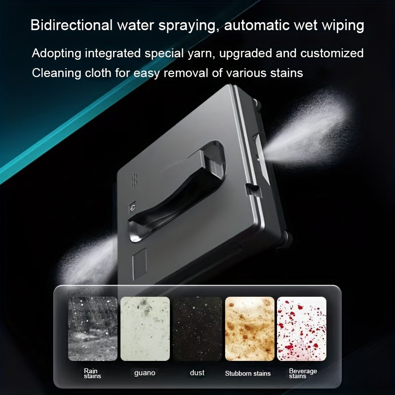 Electric Window Cleaning Robot with Dual-Purpose Battery and Remote Control