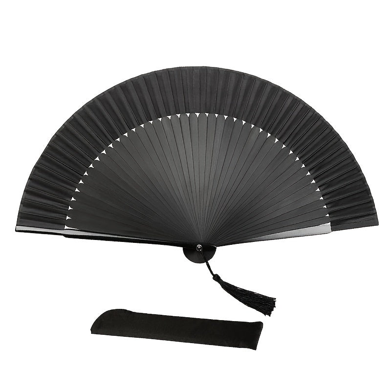 Vintage Bamboo Silk Handheld Folding Fan for Women and Girls for Weddings Parties and Decor