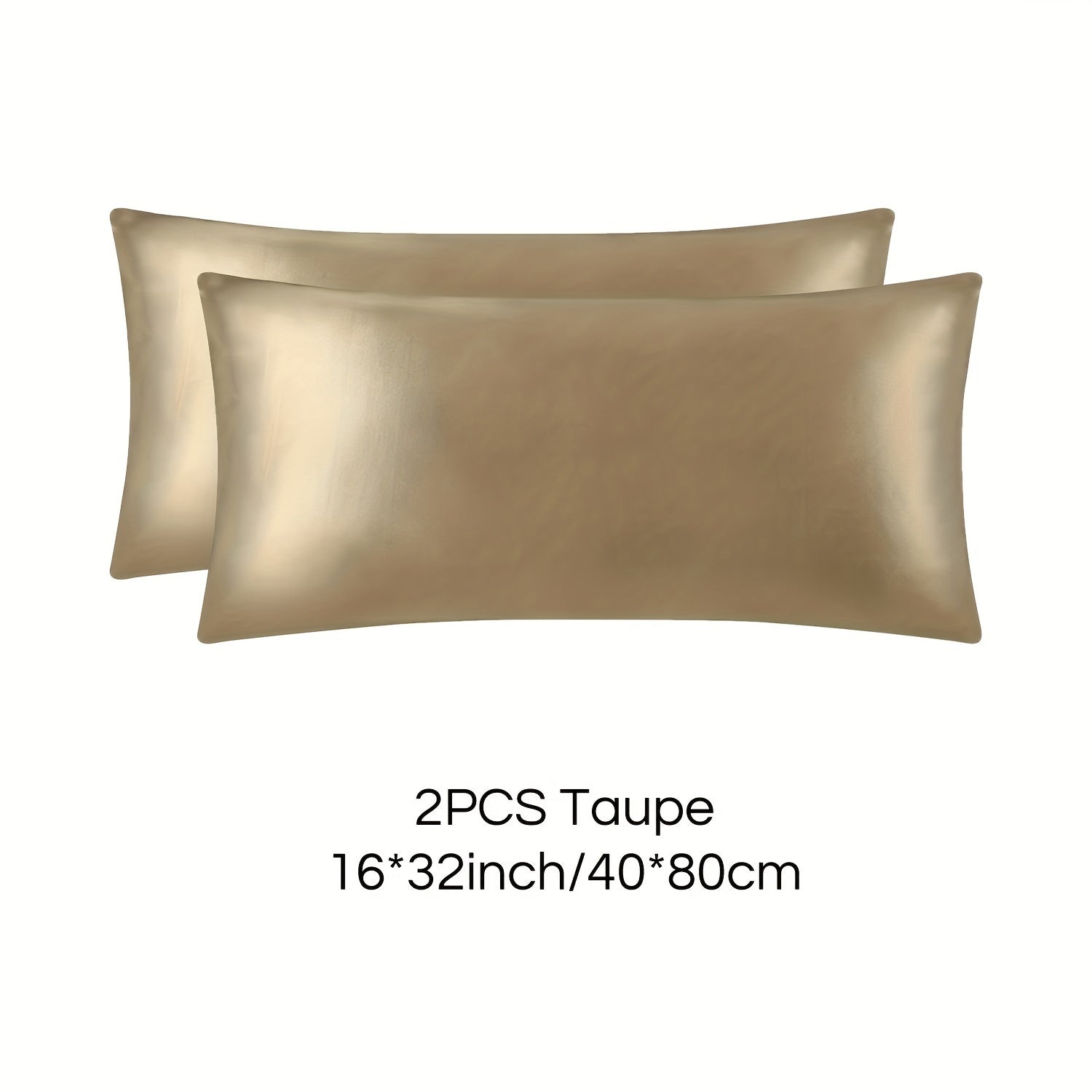 Set of 2 Mulberry Silk Pillowcases Hypoallergenic Satin Weave Solid Color Invisible Zipper Machine Washable Skin Hair Care