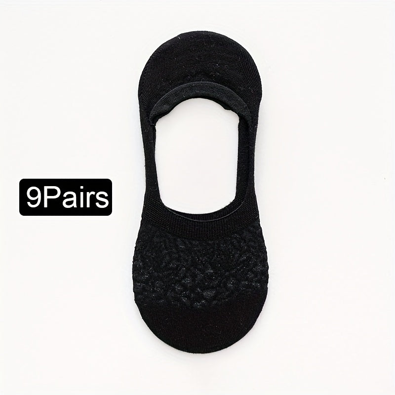 Women’s Invisible Boat Socks 9 Pairs Mesh Low Cut Socks for Women