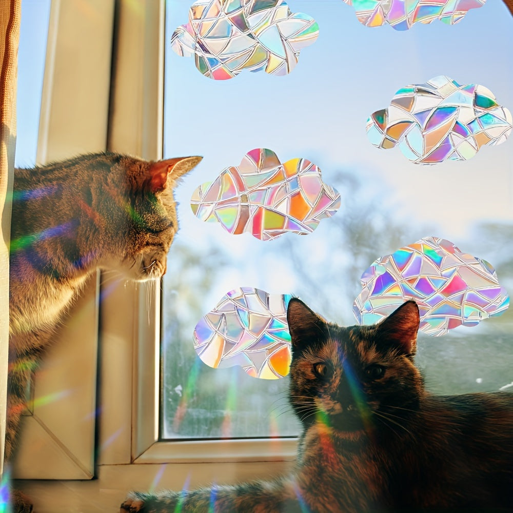 Round Glass Sun Catcher Rainbow Window Film Electrostatic PVC Sticker for Home Decor