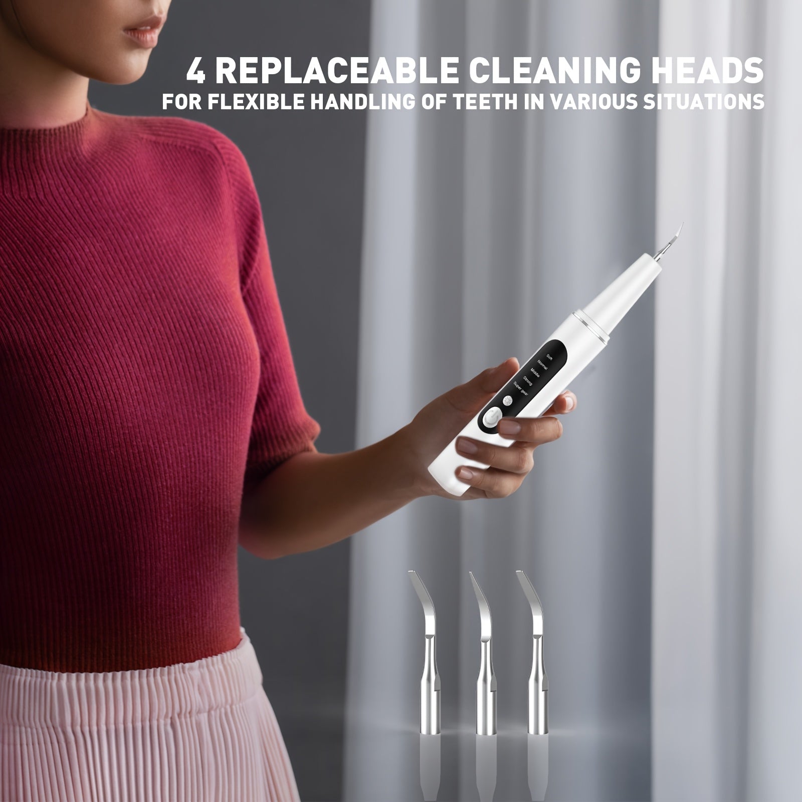 28,000 Vibration Frequency Electric Tooth Cleaner Kit - USB orqali zaryadlanadigan, chuqur og'iz parvarishi uchun - Portativ dizayn, uyda va sayohatda ideal, mukammal bayram sovg'asi