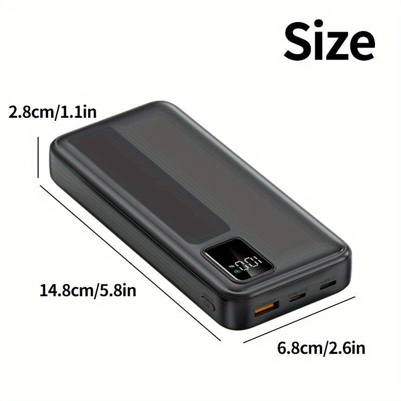 20000mAh Portable Power Bank Fast Charging LED Display for iPhone Android Outdoor