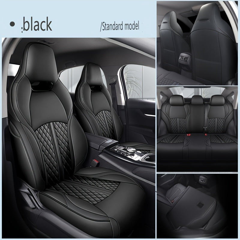 Чехол на автомобильное сиденье из искусственной кожи на пять человек, водонепроницаемый, дышащий, прочный